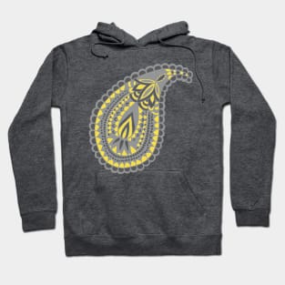 Paisley Grey and Yellow Hoodie